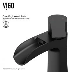 VIGO Paloma Single-Handle Single Hole Bathroom Faucet in Matte Black 11 VIGO Paloma Single-Handle Single Hole Bathroom Faucet in Matte Black -Bathroom Faucets Store matte black vigo single hole bathroom faucets vg01041mb 1d 1000