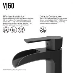 VIGO Paloma Single-Handle Single Hole Bathroom Faucet in Matte Black 10 VIGO Paloma Single-Handle Single Hole Bathroom Faucet in Matte Black -Bathroom Faucets Store matte black vigo single hole bathroom faucets vg01041mb a0 1000