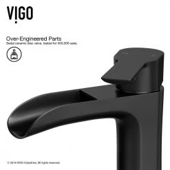 VIGO Niko Single-Handle Single Hole Bathroom Faucet in Matte Black -Bathroom Faucets Store matte black vigo vessel sink faucets vg03024mb 1d 1000