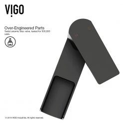 VIGO Amada Single-Handle Single Hole Bathroom Faucet in Matte Black -Bathroom Faucets Store matte black vigo vessel sink faucets vg03026mb 1d 1000