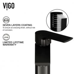 VIGO Norfolk Single-Handle Single Hole Bathroom Faucet in Matte Black 9 VIGO Norfolk Single-Handle Single Hole Bathroom Faucet in Matte Black -Bathroom Faucets Store matte black vigo vessel sink faucets vg03027mb 40 1000