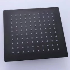 WELLFOR Single-Handle 1-Spray Square High Pressure Shower Faucet in Matte Black (Valve Included) -Bathroom Faucets Store matte black wellfor shower faucets wb h rb0785 4f 1000