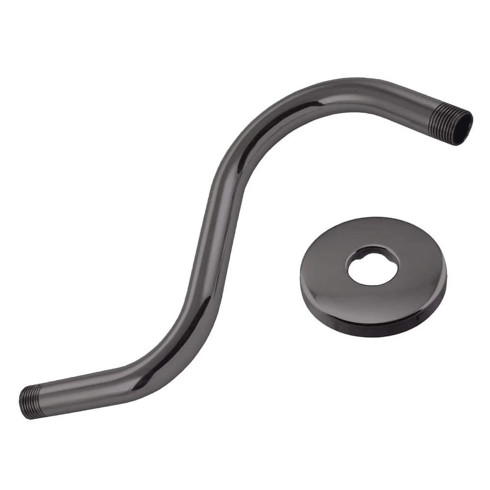 Westbrass 8 in. S-Shaped Shower Arm in Matte Black 1 Westbrass 8 in. S-Shaped Shower Arm in Matte Black