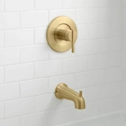 Glacier Bay Dorind Single-Handle 1-Spray Tub and Shower Faucet in Matte Gold (Valve Included) -Bathroom Faucets Store matte gold glacier bay bathtub shower faucet combos hd873x 5d4405 a0 1000