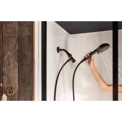 MOEN HydroEnergetix 8-Spray Patterns with 1.75 GPM 4.75 in. Wall Mount Single Handheld Shower Head in Mediterranean Bronze -Bathroom Faucets Store mediterranean bronze moen handheld shower heads 200h0brb a0 1000