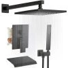 BWE 3-Spray Patterns With 2.5 GPM 10 in. Showerhead Wall Mounted Dual Shower Heads With Valve in Oil Rubbed Bronze