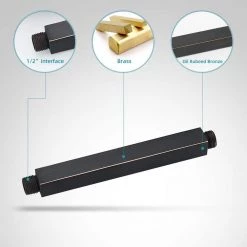 BWE 2-Handle 2-Spray Square High Pressure Shower Faucet with 10" Ceiling Shower Head in Oil Rubbed Bronze (Valve Included) -Bathroom Faucets Store oil rubbed bronze bwe shower faucets a 95014 orb 1f 1000