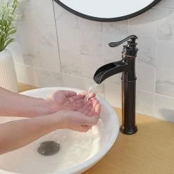 BWE Single Hole Single-Handle Vessel Bathroom Faucet in Oil Rubbed Bronze -Bathroom Faucets Store oil rubbed bronze bwe vessel sink faucets a 96556h orb 40 1000