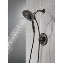 Delta Porter In2ition 2-in-1 Single-Handle 5-Spray Shower Faucet in Oil Rubbed Bronze (Valve Included) -Bathroom Faucets Store oil rubbed bronze delta shower faucets 142984c ob i20 fa 1000