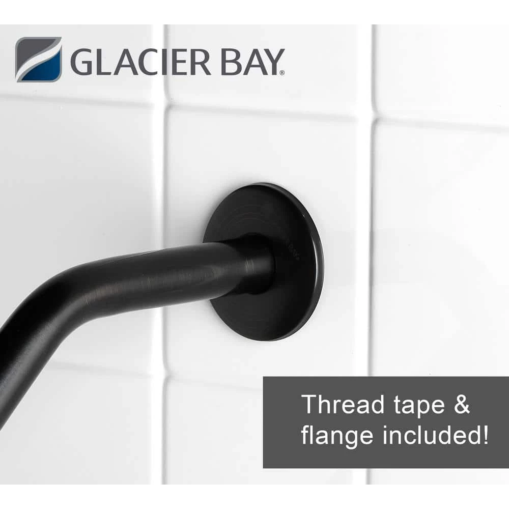 Glacier Bay 8 in. Shower Arm and Flange in Oil Rubbed Bronze 3 Glacier Bay 8 in. Shower Arm and Flange in Oil Rubbed Bronze - Image 3