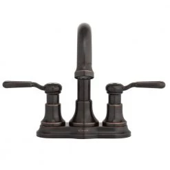 KOHLER Worth 4 in. Centerset 2-Handle Bathroom Faucet in Oil Rubbed Bronze -Bathroom Faucets Store oil rubbed bronze kohler centerset bathroom faucets r76256 4d 2bz 1d 1000