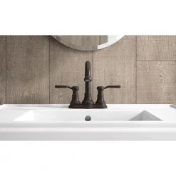 KOHLER Worth 4 in. Centerset 2-Handle Bathroom Faucet in Oil Rubbed Bronze -Bathroom Faucets Store oil rubbed bronze kohler centerset bathroom faucets r76256 4d 2bz 1f 1000