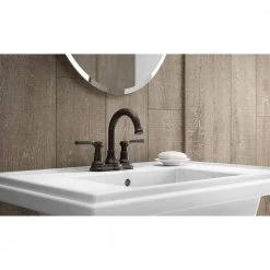 KOHLER Worth 4 in. Centerset 2-Handle Bathroom Faucet in Oil Rubbed Bronze -Bathroom Faucets Store oil rubbed bronze kohler centerset bathroom faucets r76256 4d 2bz 44 1000