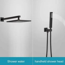 Matrix decor Single-Handle 2-Spray 12 Inch Square Bathroom Shower Faucet Combo Set in Oil Rubbed Bronze (Valve Included) 10 Matrix decor Single-Handle 2-Spray 12 Inch Square Bathroom Shower Faucet Combo Set in Oil Rubbed Bronze (Valve Included) -Bathroom Faucets Store oil rubbed bronze matrix decor shower faucets mda 95012 orb 1f 1000