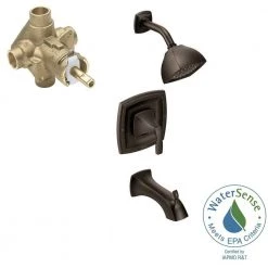 MOEN Voss Single-Handle 1-Spray Posi-Temp Tub and Shower Faucet in Oil Rubbed Bronze (Valve Included) -Bathroom Faucets Store oil rubbed bronze moen bathtub shower faucet combos t2693eporb 2520 a0 1000