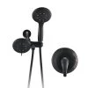 PROOX Single-Handle 6-Spray Round High Pressure Shower Faucet with Dual Shower Head in Oil-Rubbed Bronze (Valve Included)