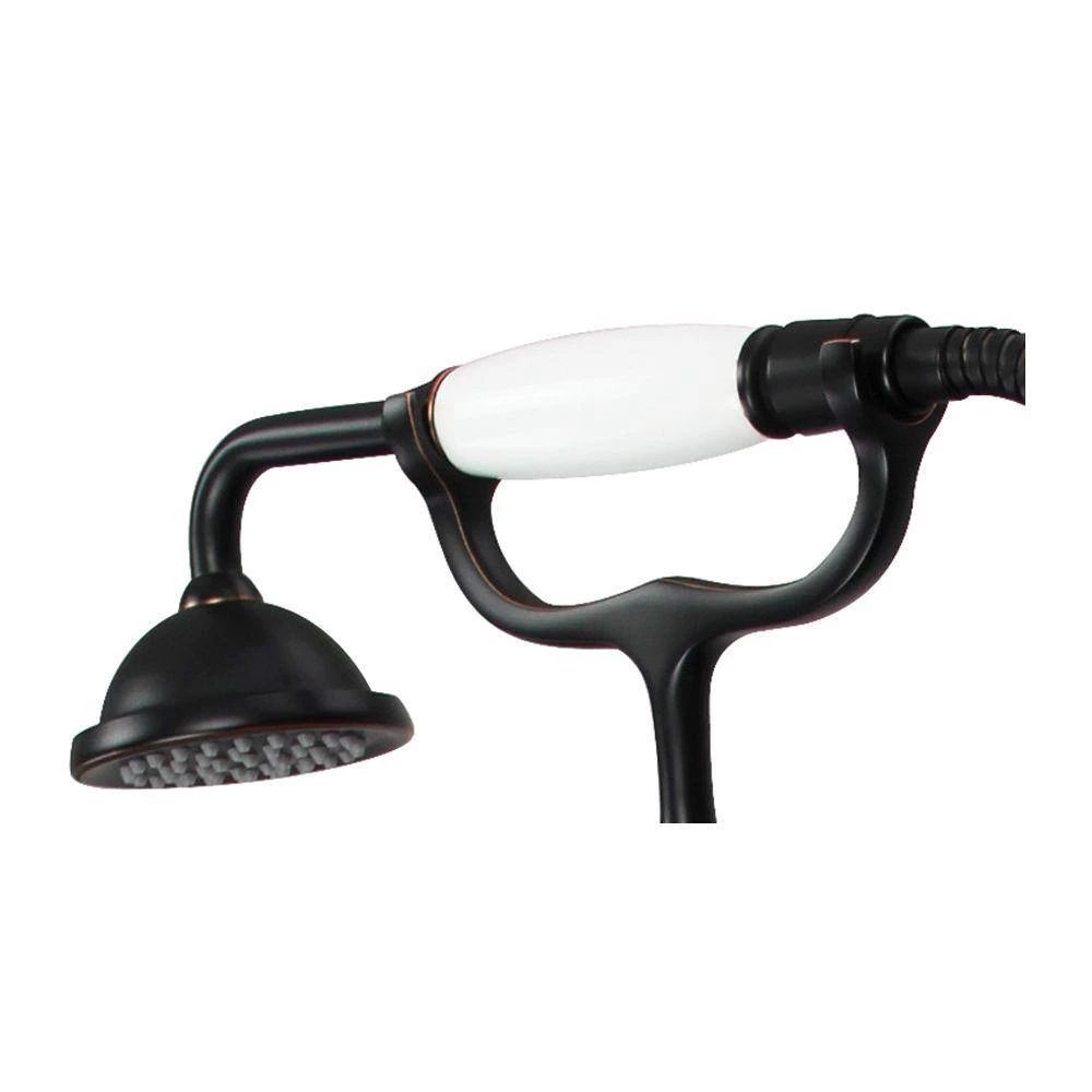 Transolid Cromwell 2-Handle Freestanding Floor Mount Tub Faucet with Handshower in Oil Rubbed Bronze 4 Transolid Cromwell 2-Handle Freestanding Floor Mount Tub Faucet with Handshower in Oil Rubbed Bronze - Image 4