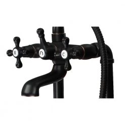 Transolid Cromwell 2-Handle Freestanding Floor Mount Tub Faucet with Handshower in Oil Rubbed Bronze 6 Transolid Cromwell 2-Handle Freestanding Floor Mount Tub Faucet with Handshower in Oil Rubbed Bronze -Bathroom Faucets Store oil rubbed bronze transolid claw foot tub faucets t4210 orb 4f 1000