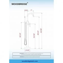 WOODBRIDGE Crater Lake Single-Handle Freestanding Tub Faucet with Hand Shower in Oil Rubbed Bronze 19 WOODBRIDGE Crater Lake Single-Handle Freestanding Tub Faucet with Hand Shower in Oil Rubbed Bronze -Bathroom Faucets Store oil rubbed bronze woodbridge claw foot tub faucets f1027 66 1000
