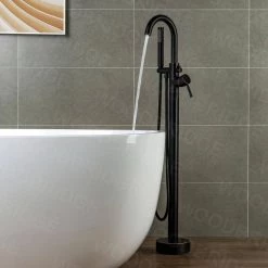 WOODBRIDGE Crater Lake Single-Handle Freestanding Tub Faucet with Hand Shower in Oil Rubbed Bronze 21 WOODBRIDGE Crater Lake Single-Handle Freestanding Tub Faucet with Hand Shower in Oil Rubbed Bronze -Bathroom Faucets Store oil rubbed bronze woodbridge claw foot tub faucets f1027 c3 1000