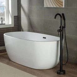 WOODBRIDGE Mammoth Single-Handle Freestanding Tub Faucet with Hand Shower in Oil Rubbed Bronze -Bathroom Faucets Store oil rubbed bronze woodbridge claw foot tub faucets f1029 1f 1000