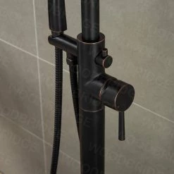 WOODBRIDGE Mammoth Single-Handle Freestanding Tub Faucet with Hand Shower in Oil Rubbed Bronze -Bathroom Faucets Store oil rubbed bronze woodbridge claw foot tub faucets f1029 4f 1000