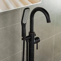 WOODBRIDGE Mammoth Single-Handle Freestanding Tub Faucet with Hand Shower in Oil Rubbed Bronze -Bathroom Faucets Store oil rubbed bronze woodbridge claw foot tub faucets f1029 a0 1000