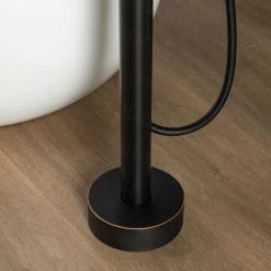 WOODBRIDGE Florence Single-Handle Freestanding Floor Mount Tub Filler Faucet with Hand Shower in Oil Rubbed Bronze -Bathroom Faucets Store oil rubbed bronze woodbridge claw foot tub faucets f1031 44 1000