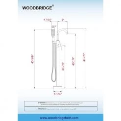 WOODBRIDGE Venice Single-Handle Freestanding Floor Mount Tub Filler Faucet with Hand Shower in Oil Rubbed Bronze -Bathroom Faucets Store oil rubbed bronze woodbridge claw foot tub faucets f1032 66 1000