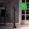 WOODBRIDGE Derby Single-Handle Freestanding Floor Mount Tub Filler Faucet with Hand Shower in Oil Rubbed Bronze