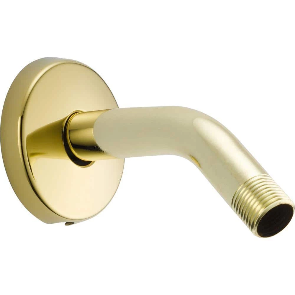 Delta 6 in. Shower Arm and Flange in Polished Brass 1 Delta 6 in. Shower Arm and Flange in Polished Brass
