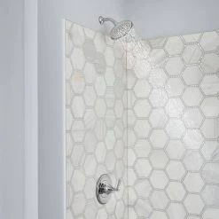 American Standard Rumson Single Hole Bathroom Faucet and Single-Handle 1-Spray Shower Faucet in Polished Chrome (Valve Included) -Bathroom Faucets Store polished chrome american standard shower faucets rumsonsomonoch 1f 1000