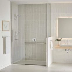 American Standard Spectra Versa 4-Spray Round 24 in. Shower System Kit with Hand Shower 1.8 GPM in Polished Chrome -Bathroom Faucets Store polished chrome american standard wall bar shower kits 9038824 002 a0 1000