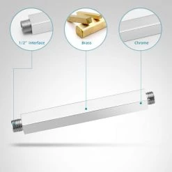 BWE Single-Handle 2-Spray Square High Pressure Shower Faucet with 16" Ceiling Shower Head in Chrome (Valve Included) -Bathroom Faucets Store polished chrome bwe shower faucets a 95017 c fa 1000