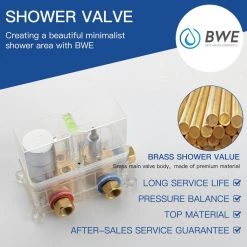 BWE 2-Handle 2-Spray High Pressure Wall Mount Shower Faucet in Polished Chrome (Valve Included) -Bathroom Faucets Store polished chrome bwe shower faucets a 98007 c 77 1000