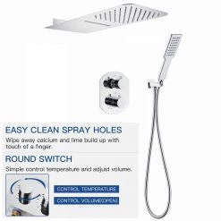 BWE 2-Handle 2-Spray High Pressure Wall Mount Shower Faucet in Polished Chrome (Valve Included) -Bathroom Faucets Store polished chrome bwe shower faucets a 98007 c a0 1000