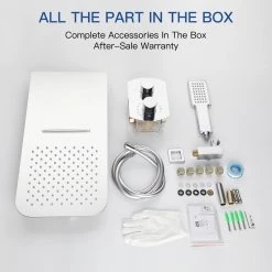 BWE 2-Handle 2-Spray High Pressure Wall Mount Shower Faucet in Polished Chrome (Valve Included) -Bathroom Faucets Store polished chrome bwe shower faucets a 98007 c c3 1000