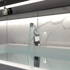 BWE Automatic Sensor Touchless Bathroom Sink Faucet With Deck Plate In Polished Chrome -Bathroom Faucets Store polished chrome bwe single hole bathroom faucets a 918102 c 66 1000