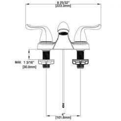 Glacier Bay Constructor 4 in. Centerset Double-Handle Low-Arc Bathroom Faucet in Polished Chrome -Bathroom Faucets Store polished chrome glacier bay centerset bathroom faucets hd67499w 6401 fa 1000