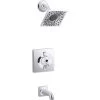 KOHLER Contemporary Single-Handle 1-Spray Tub and Shower Faucet in Polished Chrome (Valve Included)