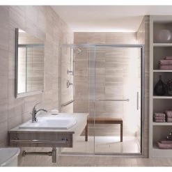 KOHLER Forte Katalyst 1-Spray 5.5 in. Single Wall Mount Fixed Rain Shower Head in Polished Chrome -Bathroom Faucets Store polished chrome kohler fixed shower heads k 10282 ak cp 44 1000