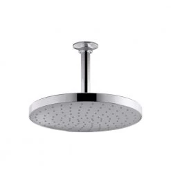 KOHLER Awaken Rainhead 1-Spray 9.9 in. Single Ceiling Mount Fixed Rain Shower Head in Polished Chrome