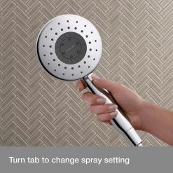 KOHLER Daisyfield 6-Spray 1.75 GPM 4.9375 in. Wall-Mount Handheld Shower Head in Polished Chrome -Bathroom Faucets Store polished chrome kohler handheld shower heads k r24611 g cp 1d 1000