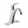 KOHLER Alteo Single Handle Single Hole Mid-Arc Water-Saving Bathroom Faucet in Polished Chrome