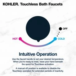 KOHLER Willamette Battery Powered Touchless Single Hole Bathroom Faucet in Polished Chrome -Bathroom Faucets Store polished chrome kohler single hole bathroom faucets k r32929 4d cp 44 1000