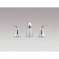 KOHLER Forte 8 in. Widespread 2-Handle Low-Arc Bathroom Faucet in Polished Chrome with Sculpted Lever Handles -Bathroom Faucets Store polished chrome kohler widespread bathroom faucets k 10272 4 cp 4f 1000