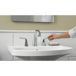 KOHLER Elmbrook 8 in. Widespread 2-Handle Bathroom Faucet in Polished Chrome -Bathroom Faucets Store polished chrome kohler widespread bathroom faucets r21996 4d cp 44 1000