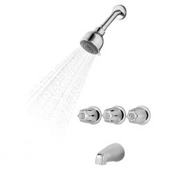 Pfister Bedford 3-Handle 3-Spray Tub and Shower Faucet in Polished Chrome (Valve Included) -Bathroom Faucets Store polished chrome pfister bathtub shower faucet combos 801 ws 2bdcc a0 1000