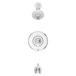 Pfister Courant Single-Handle 1-Spray Tub and Shower Faucet with White Ceramic Lever Handle in Polished Chrome (Valve Included) -Bathroom Faucets Store polished chrome pfister bathtub shower faucet combos 8p8 ws2 co2spc 1f 1000