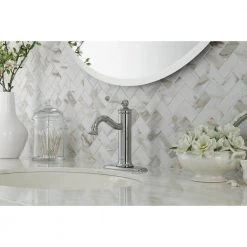 Pfister Courant Single-Handle Single Hole Bathroom Faucet with Deckplate and Drain Kit in Polished Chrome with Porcelain Handle -Bathroom Faucets Store polished chrome pfister single hole bathroom faucets lf 042 cocc 1f 1000